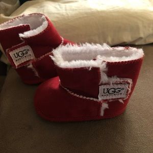 Red infant size 1 uggs